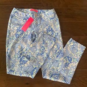 Lilly Pulitzer Kelly Knit Pants Turtle Sz 0 New